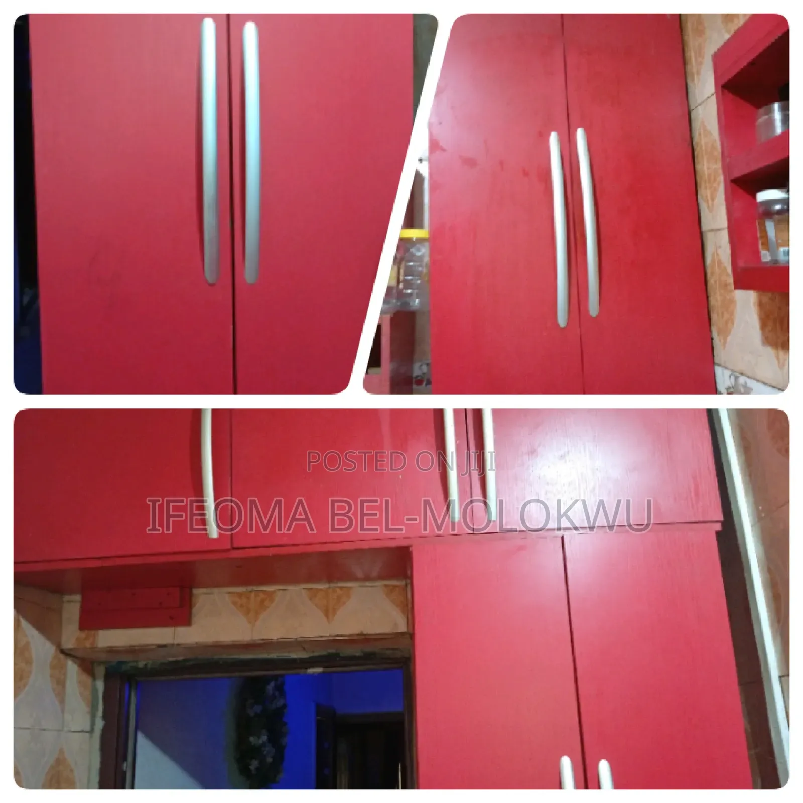 Red Kitchen Cabinets