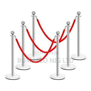 Stanchion/Queue Control With Velvet Ropes( 4pcs Poles)