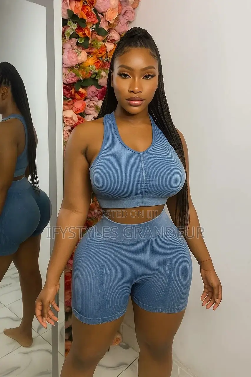 Blue Active Wear Gym Set