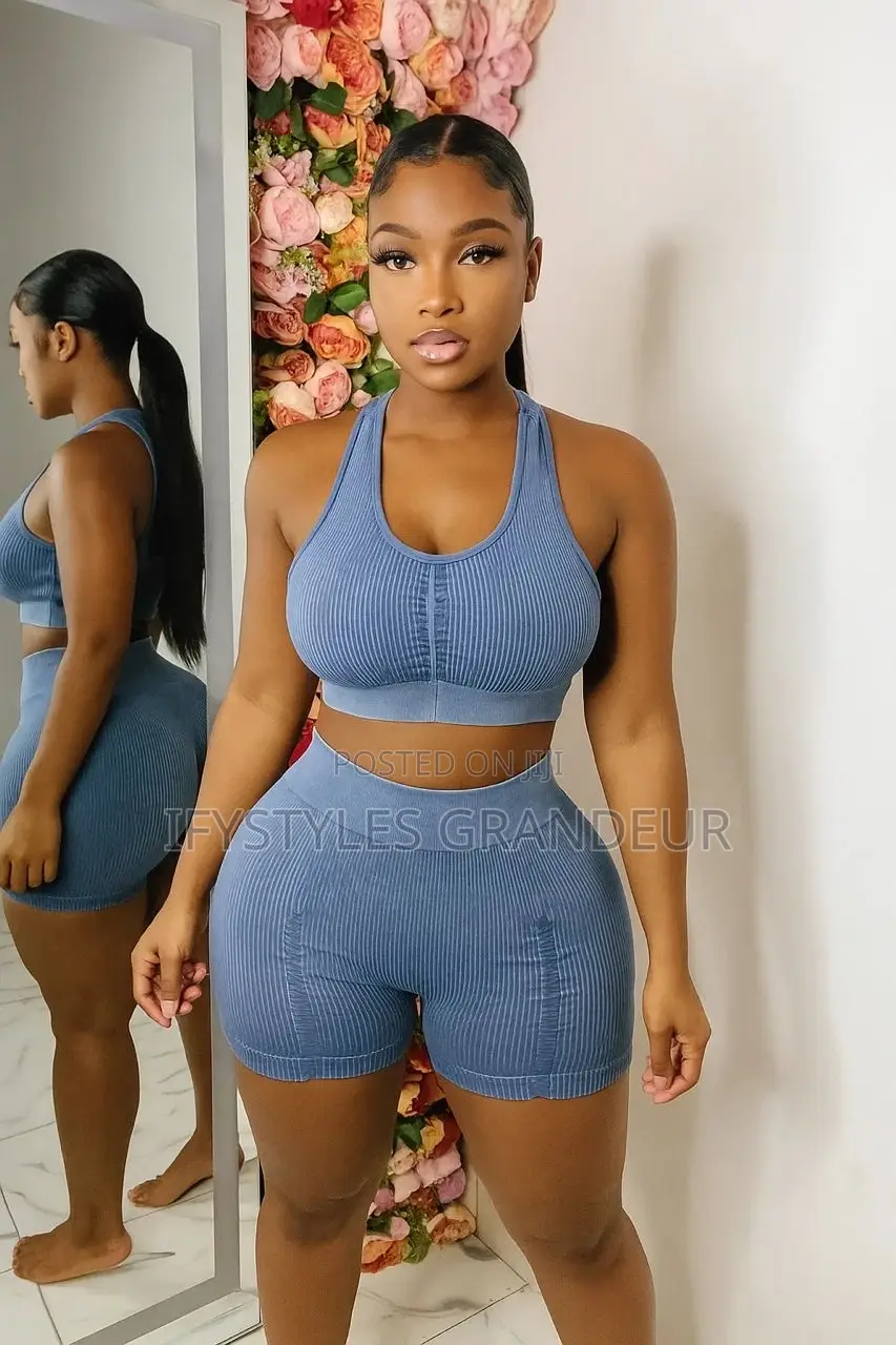 Blue Active Wear Gym Set