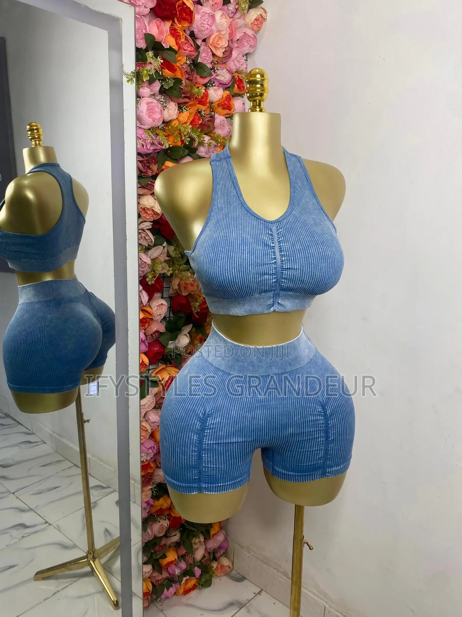 Blue Active Wear Gym Set