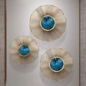 Blue Agate Bloom Wall Art Set