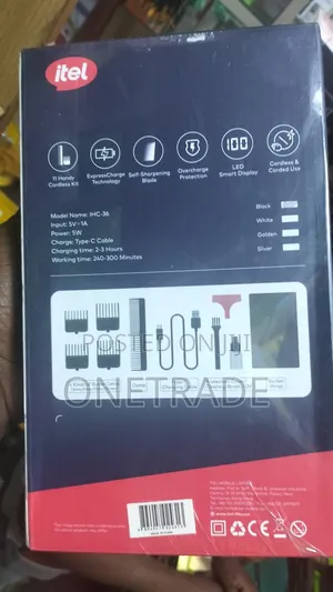 Itel Hair Clipper Classic 4, Professional Rechargeable Hair Clipper.