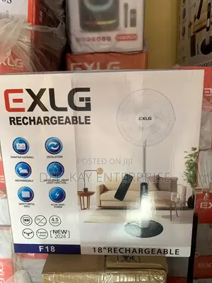 Exlg Rechargeable Fan With Solar Panel