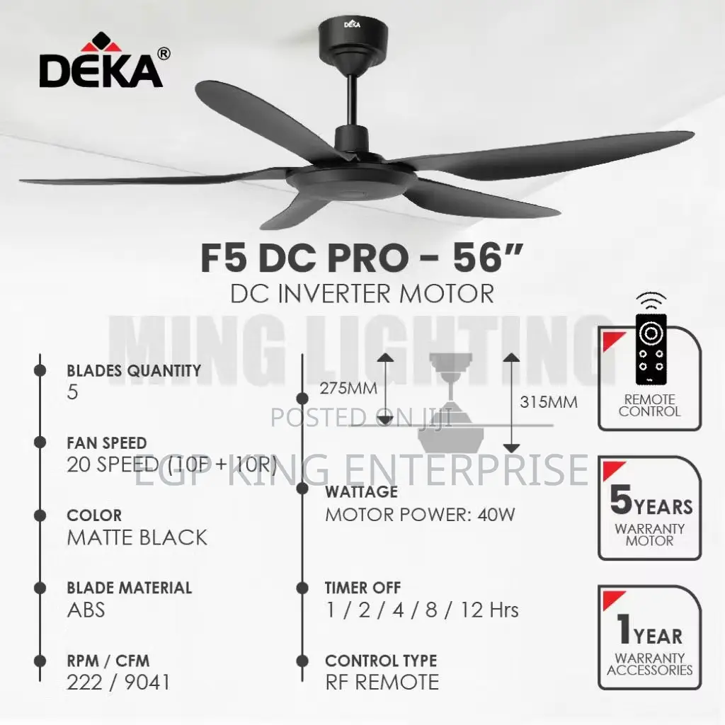 Luxury Dc Ceiling Fan- Remote Control
