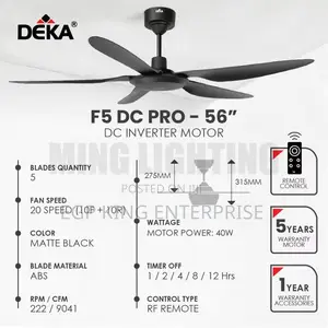 Luxury Dc Ceiling Fan- Remote Control