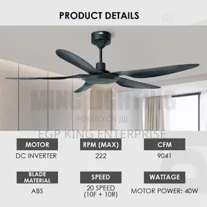 Luxury Dc Ceiling Fan- Remote Control
