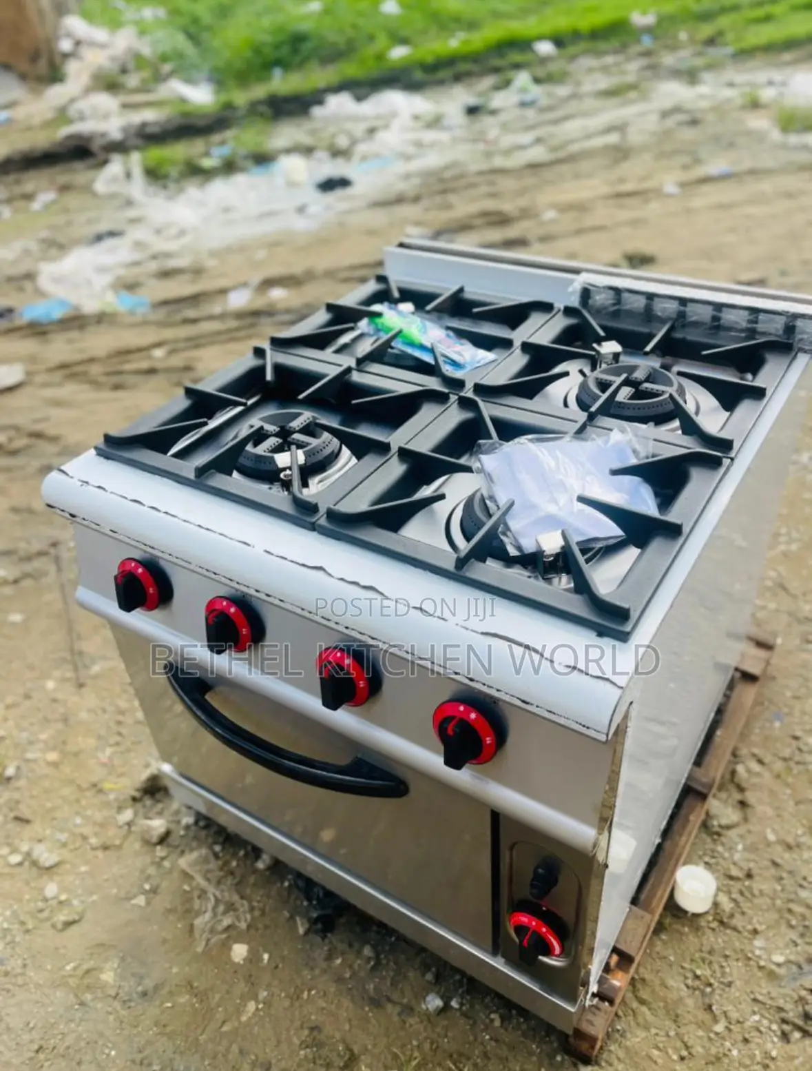 Industrial 4 Burner Cooker With Oven