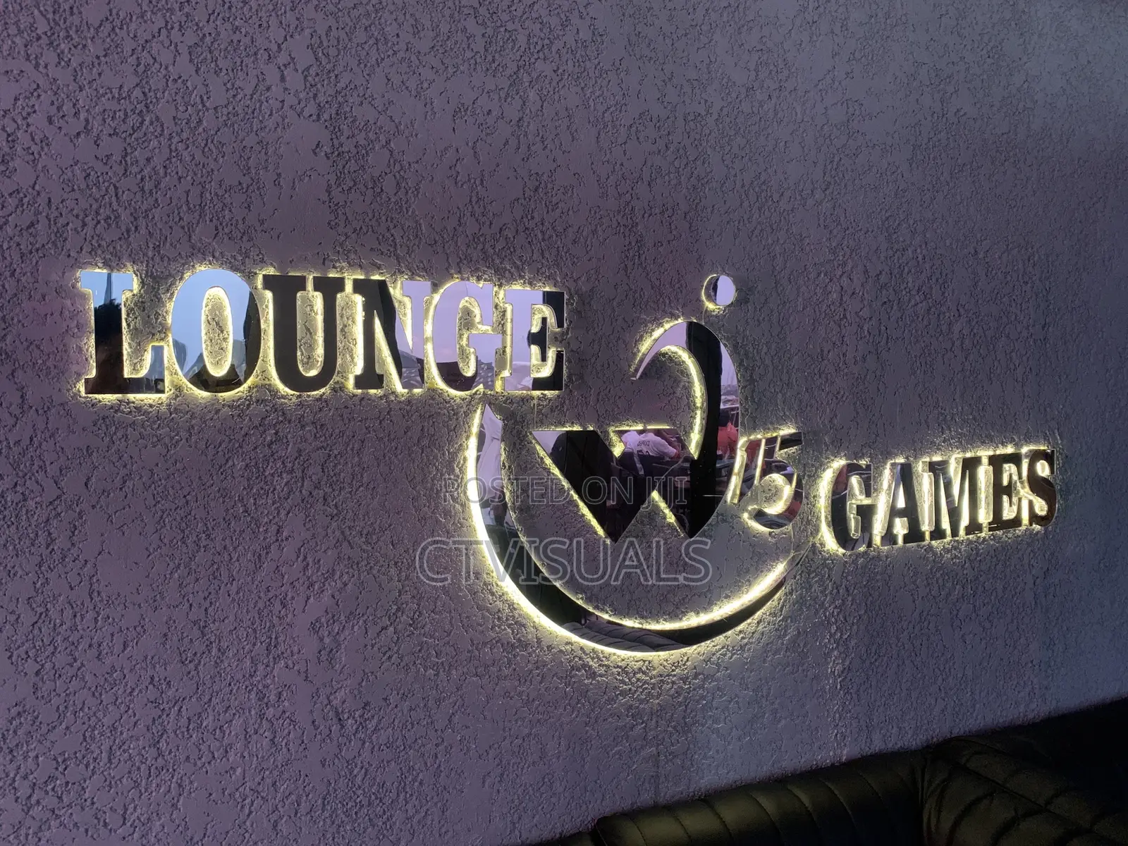 Backlit 3d Signage (Silver Mirror) Finish