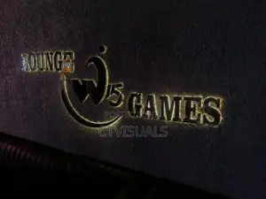 Backlit 3d Signage (Silver Mirror) Finish