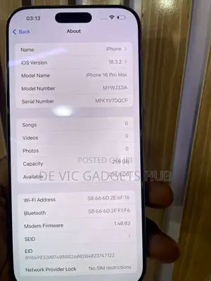 Apple iPhone 16 Pro Max 256 GB Gold