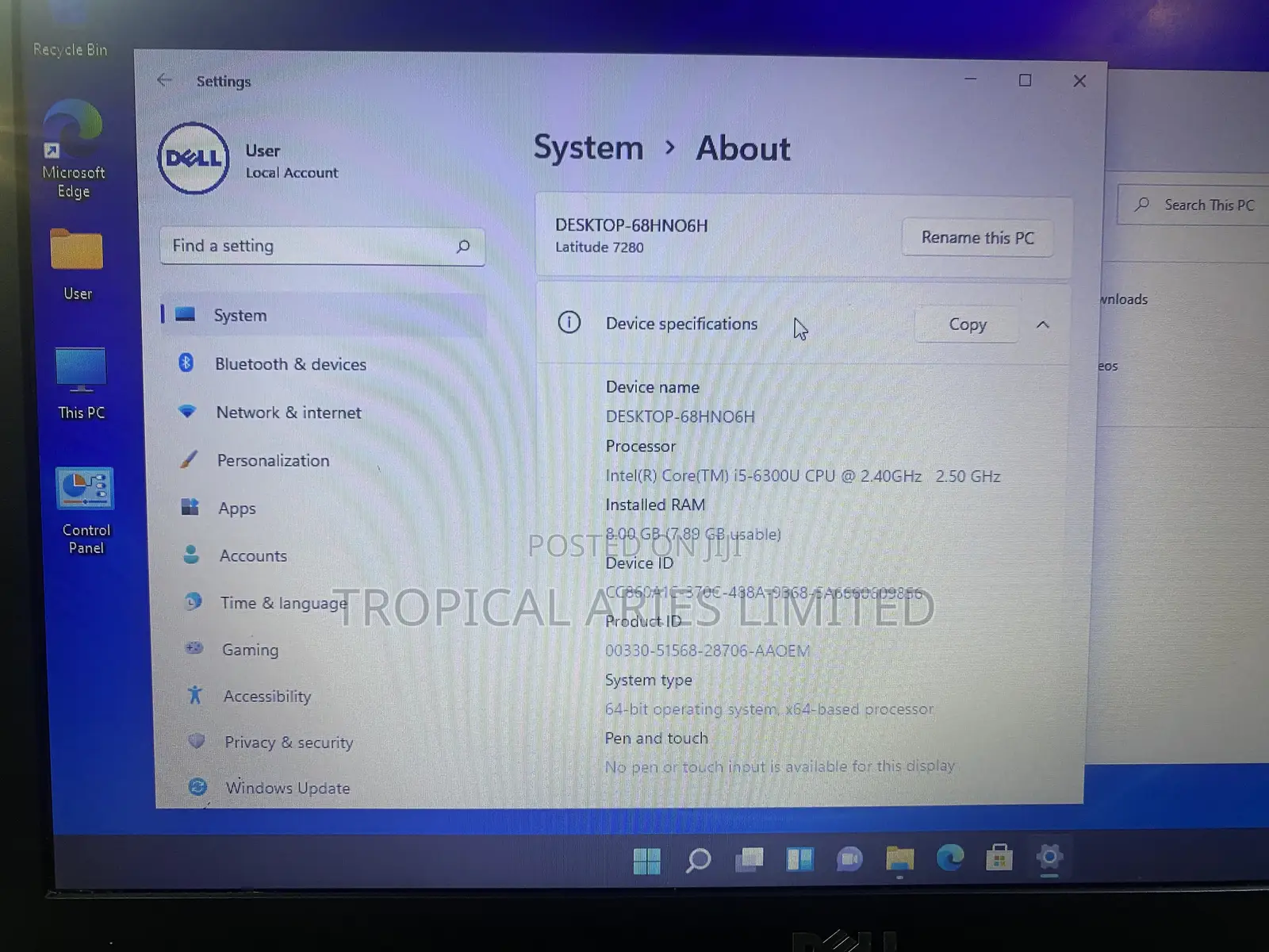 Laptop Dell Latitude 7280 16GB Intel Core I5 SSD 256GB