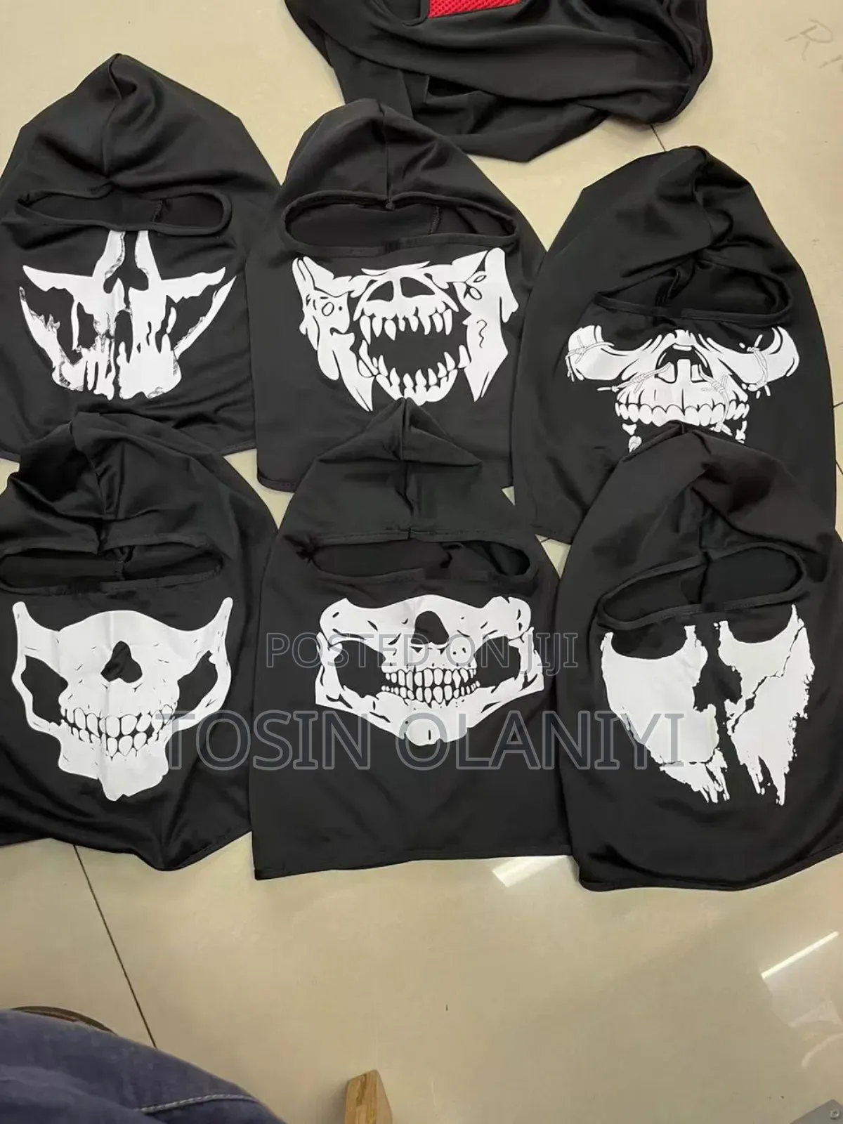 Black Skeleton Recycling Mask