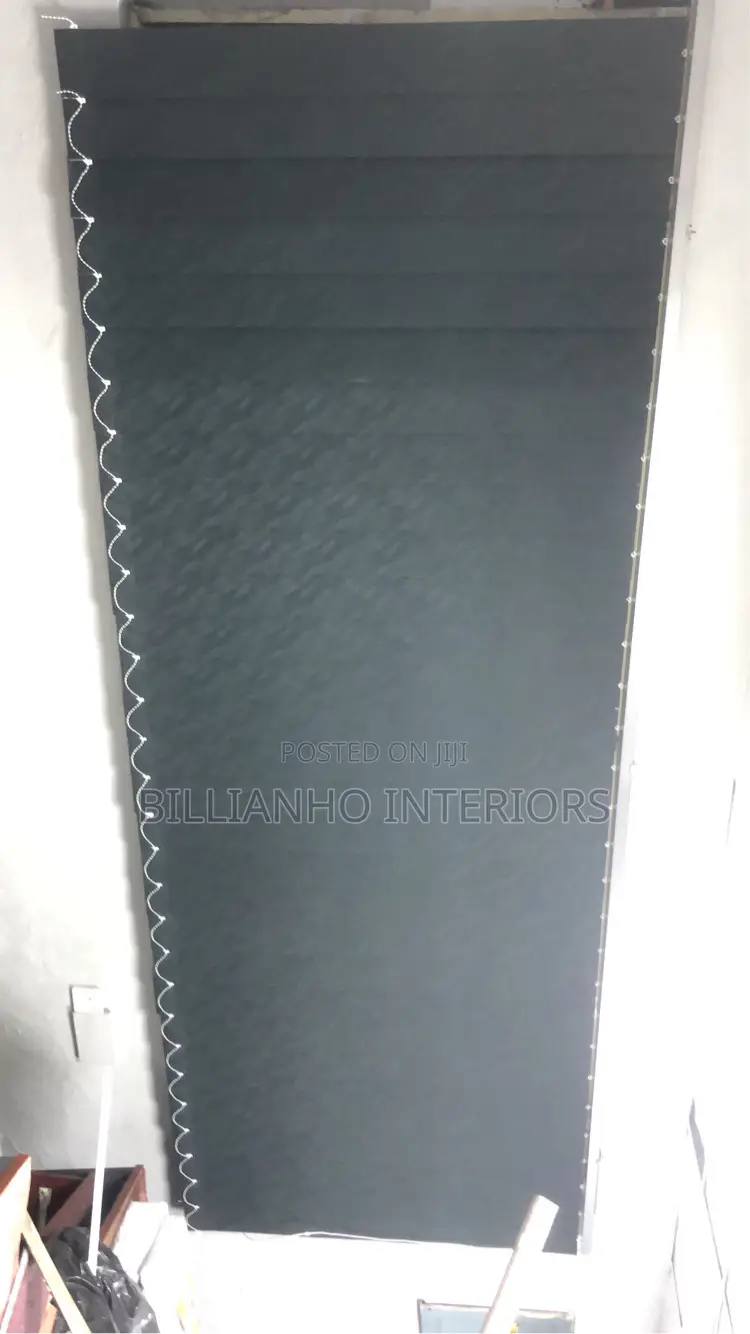 Very Dark Gray Vertical Window Blinds