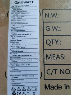 Growatt Inverter MPPT Hybrid 5kva 48v