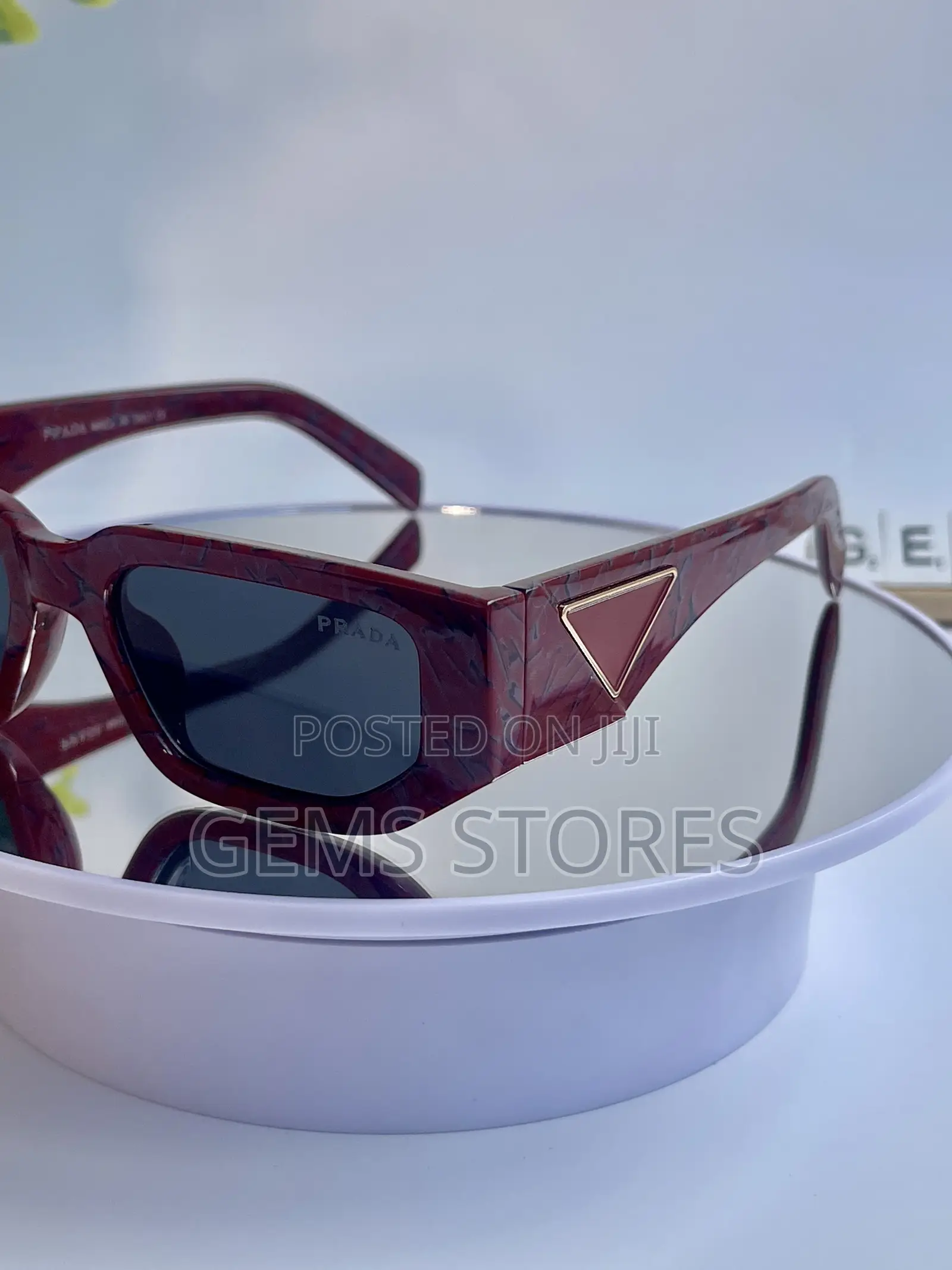 Unique Prada-Inspired Croc-Embossed Sunglass