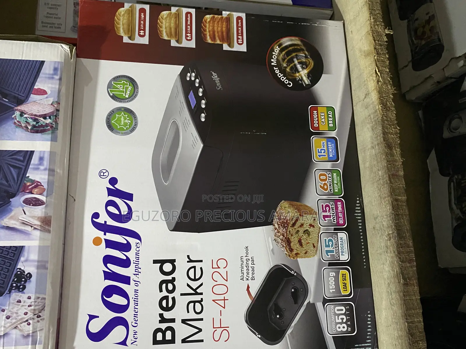 Sonifer Automatic Electric Bread Maker Machine-12 Programs