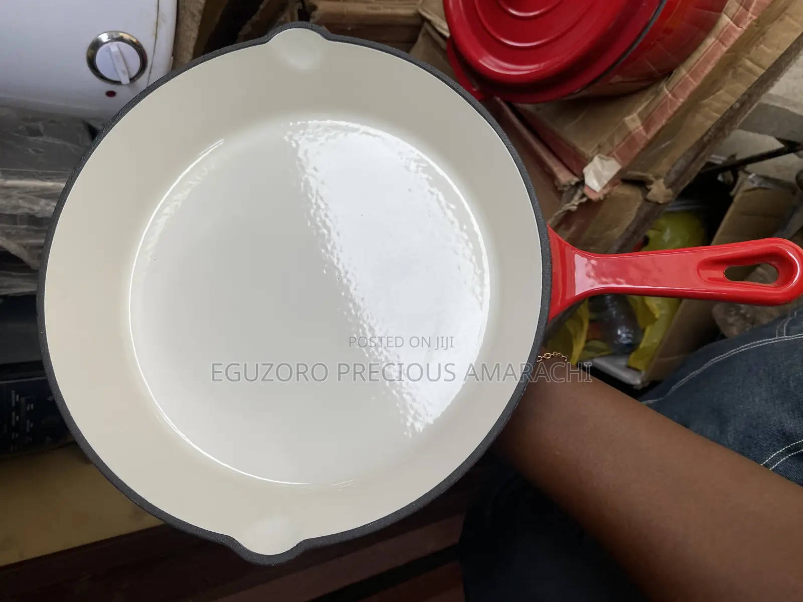 Enamel Cast Iron Frying Pan