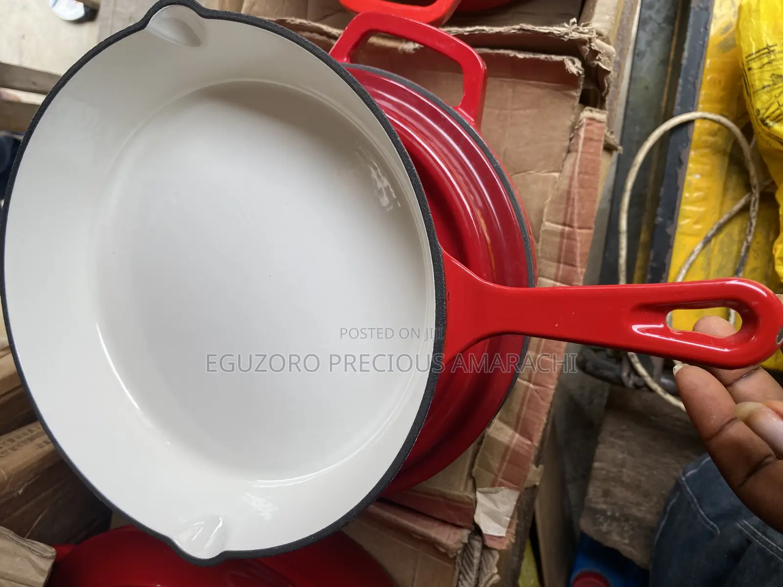 Enamel Cast Iron Frying Pan