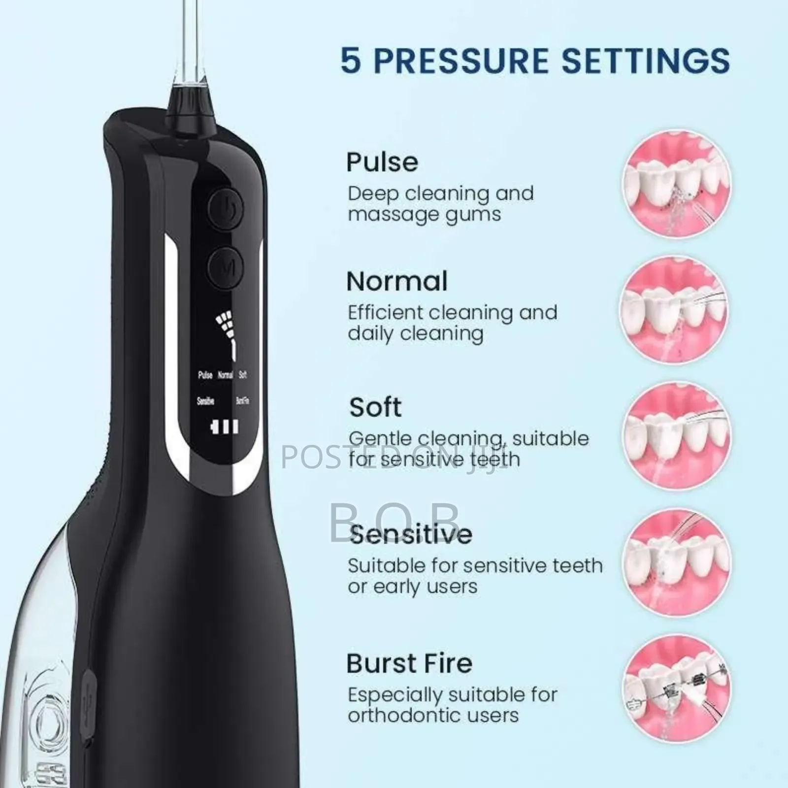 L12 Oral Irrigator, Portable Cordless Water Flosser (Rechargeable )