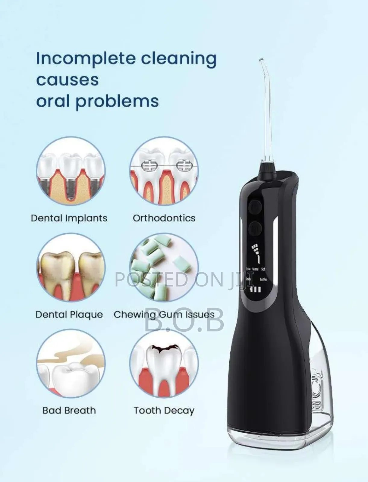 L12 Oral Irrigator, Portable Cordless Water Flosser (Rechargeable )