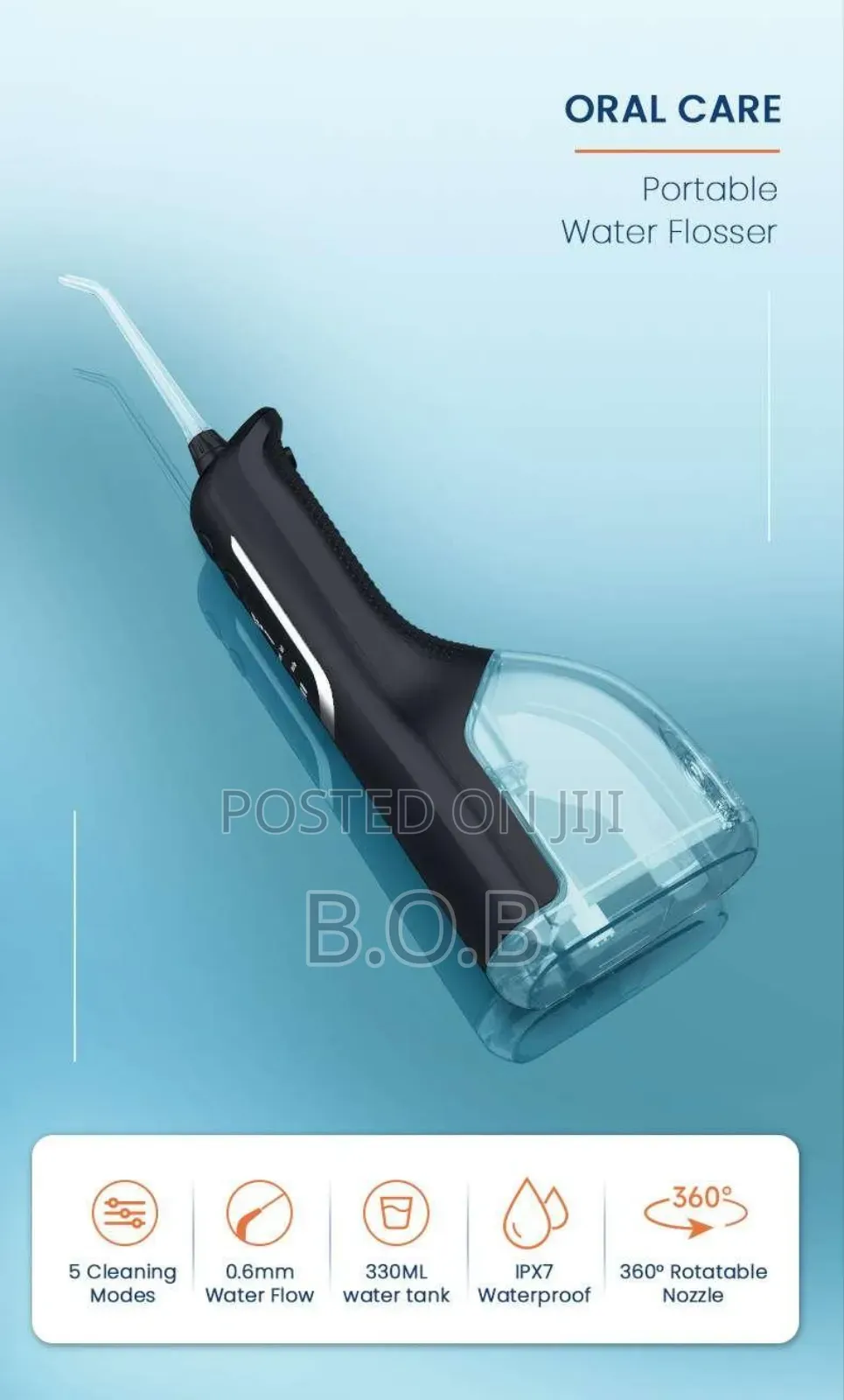 L12 Oral Irrigator, Portable Cordless Water Flosser (Rechargeable )