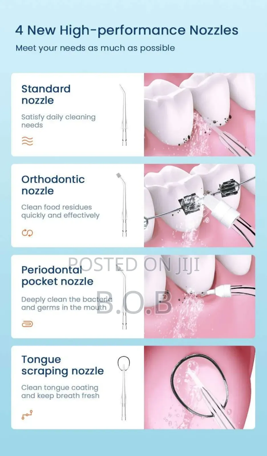 L12 Oral Irrigator, Portable Cordless Water Flosser (Rechargeable )