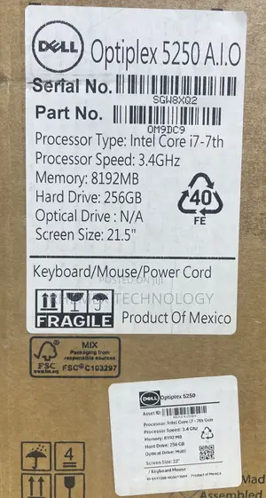 New Desktop Computer Dell OptiPlex 5250 8GB Intel Core I7 SSD 256GB