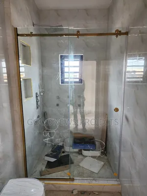 Gold Sliding Shower Cubicle