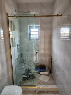 Gold Sliding Shower Cubicle