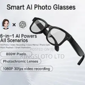 Smart Glasses With Ai | Camera +Voice Assistant |Bluetooth Sunglasses