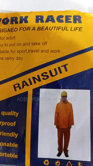 Rain Coat Up and Down With Cap