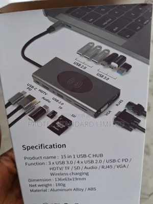 Type C to Hdmi 15 in One With Wireless Charger