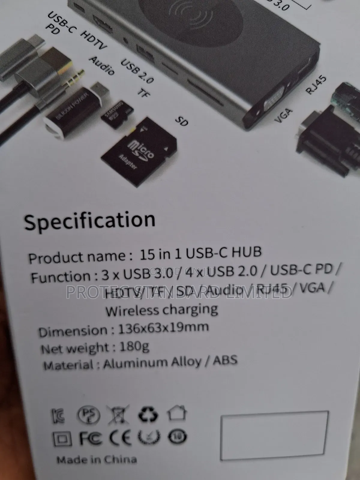 Type C to Hdmi 15 in One With Wireless Charger