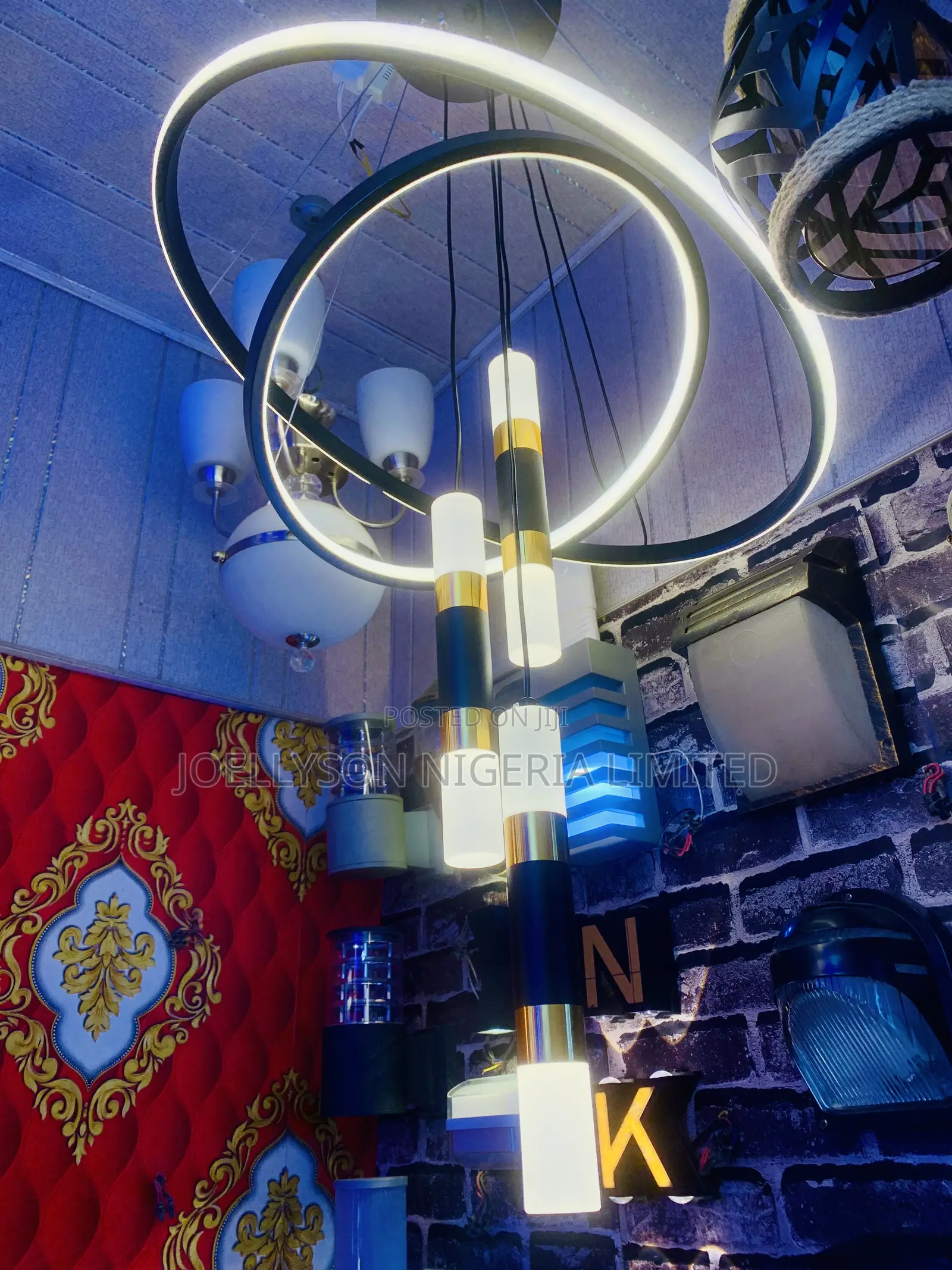 Two Rings and Dropping Led Chandelier 600mm