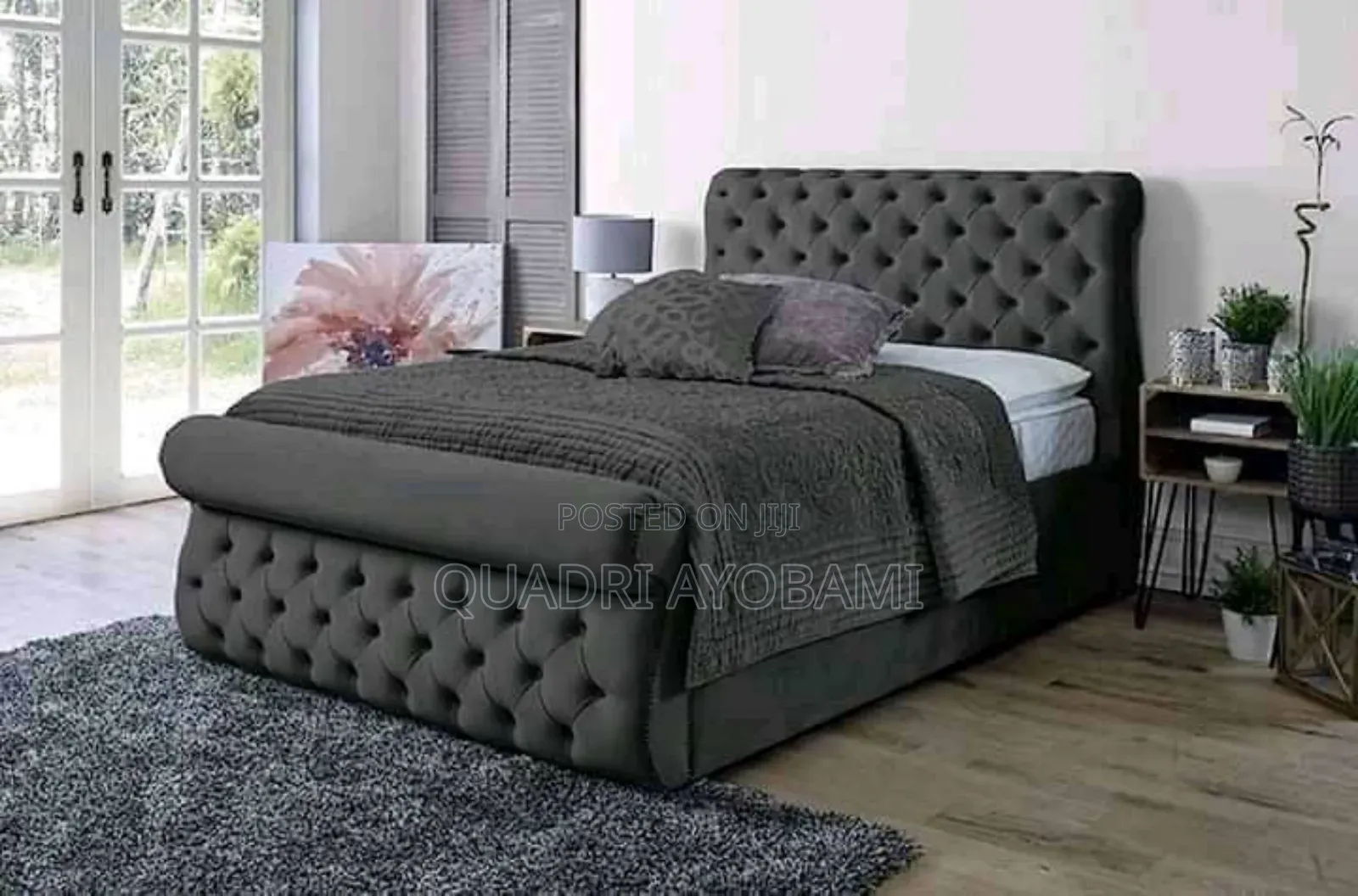 4 and Half by 6 Bedframe With One Bedside