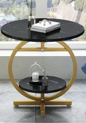 Round Edge Marble Coffee Side Stool - Side Table