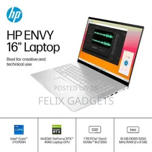 Laptop HP Envy 16 Gaming 16-H1023dx 32GB Intel Core I7 SSD 1T