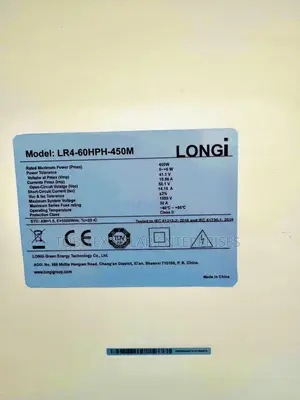 450watts Longi Solar Panels