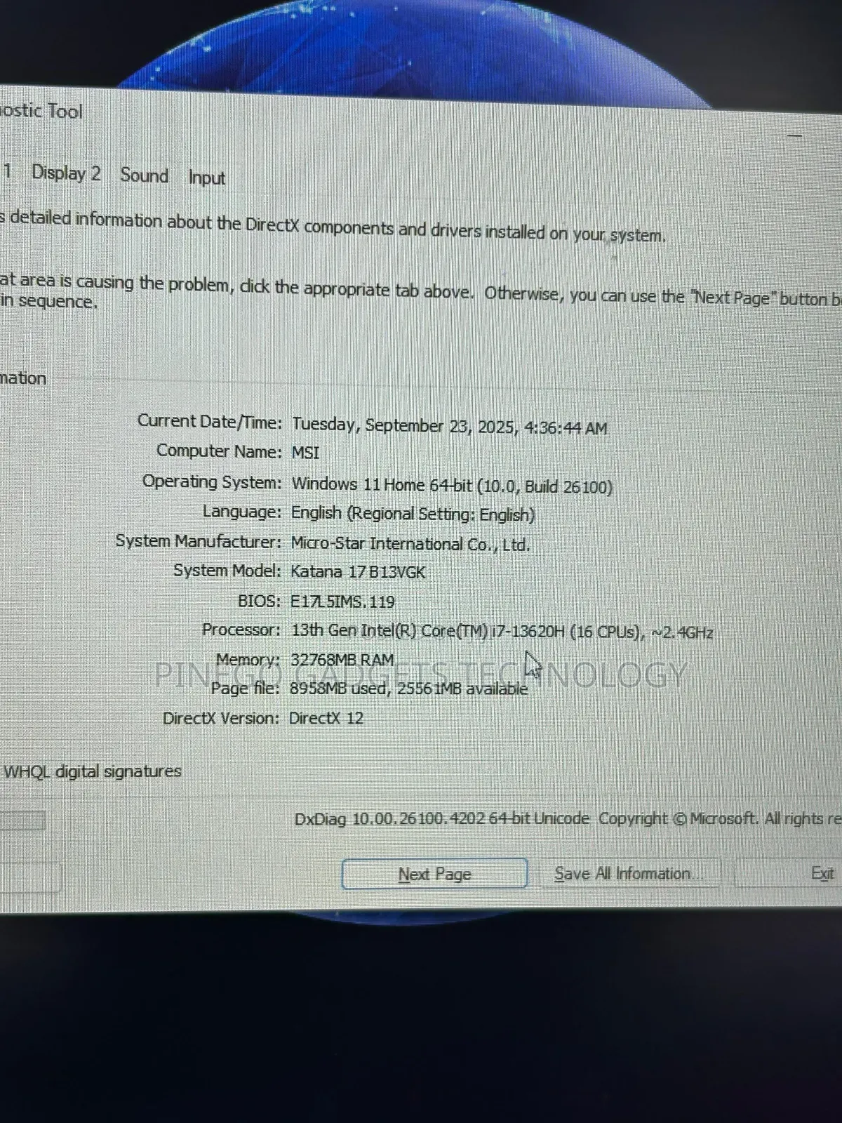 Laptop MSI Katana 17 32GB Intel Core I7 SSD 1T