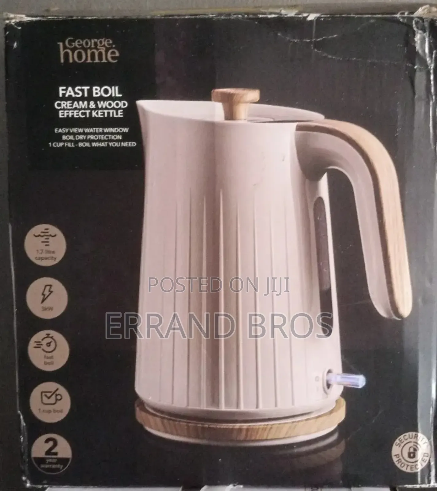 Fast Boil Electric Kettle - Wood Texture
