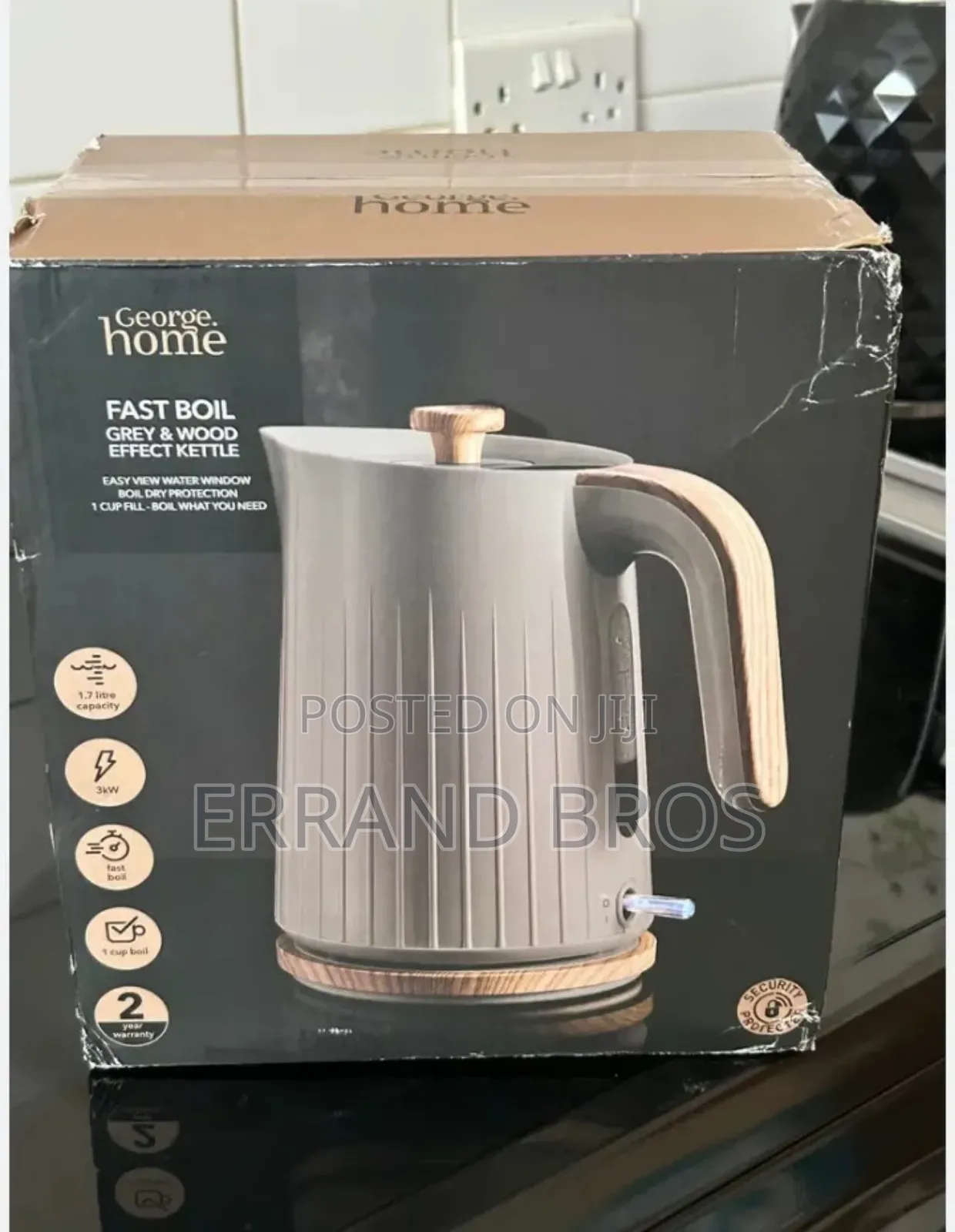 Fast Boil Electric Kettle - Wood Texture