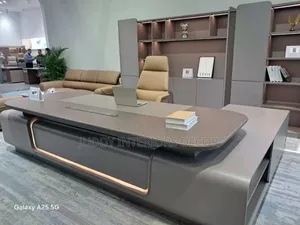 Executive Office Table With Bookshelf