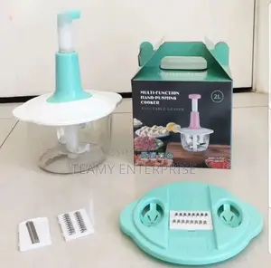 2 Liters Hand Pat Food Processor With Kitchen Accessories for Salad