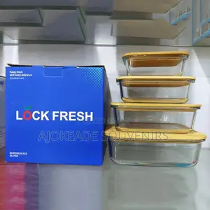 4pcs Lockfresh Refrigerated Glass Bowl