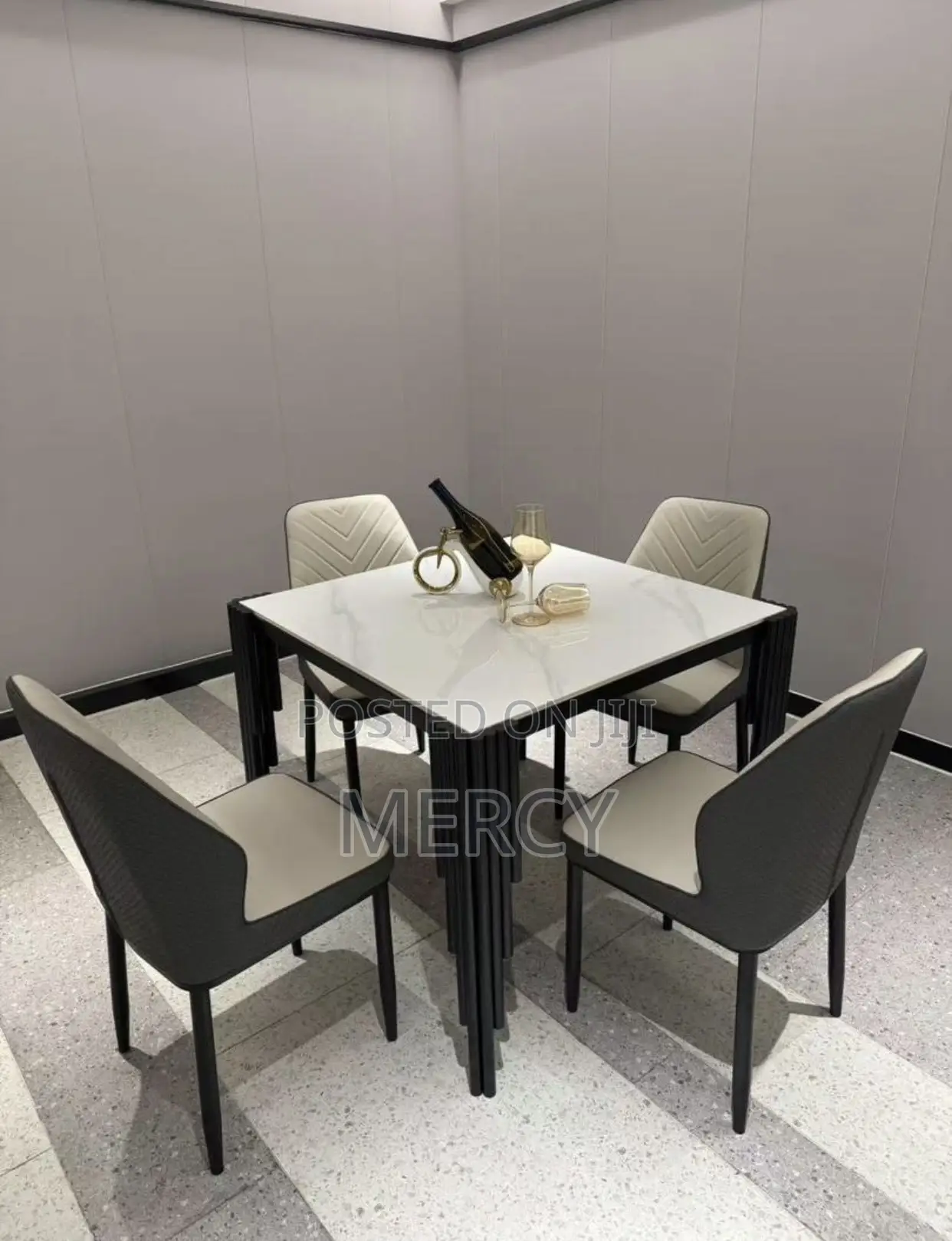 Unique Luxury Dining by Four Seaters With Marble Top