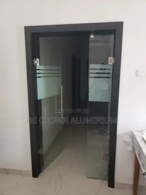 Elegant Ante Room Glass Door – 10mm Tempered With Silver Accessories