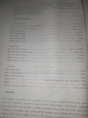 8" Woodworking Machine
