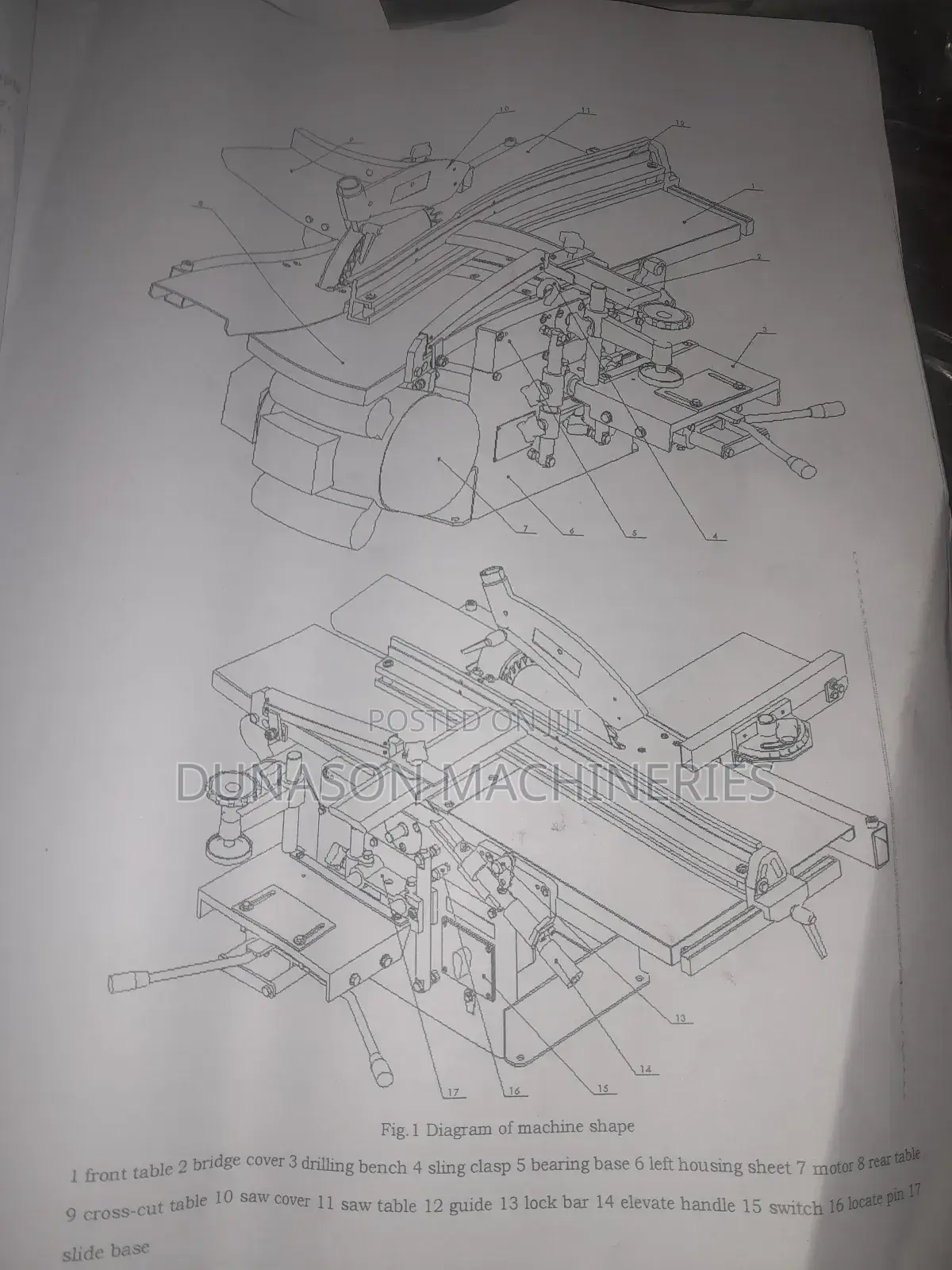 8" Woodworking Machine