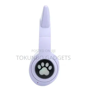 Syh Aqye Cat Ear Bluetooth5.0 Headphones, Led Stereo Gaming Headse